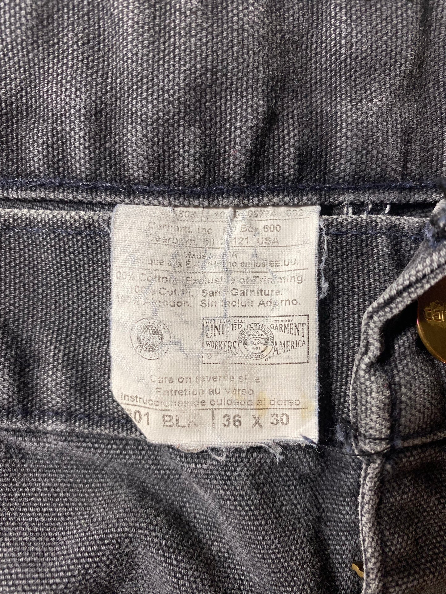 90's CARHARTT Made in USA Size W32xL27 Vintage Double Knee Duck Pants / K9460