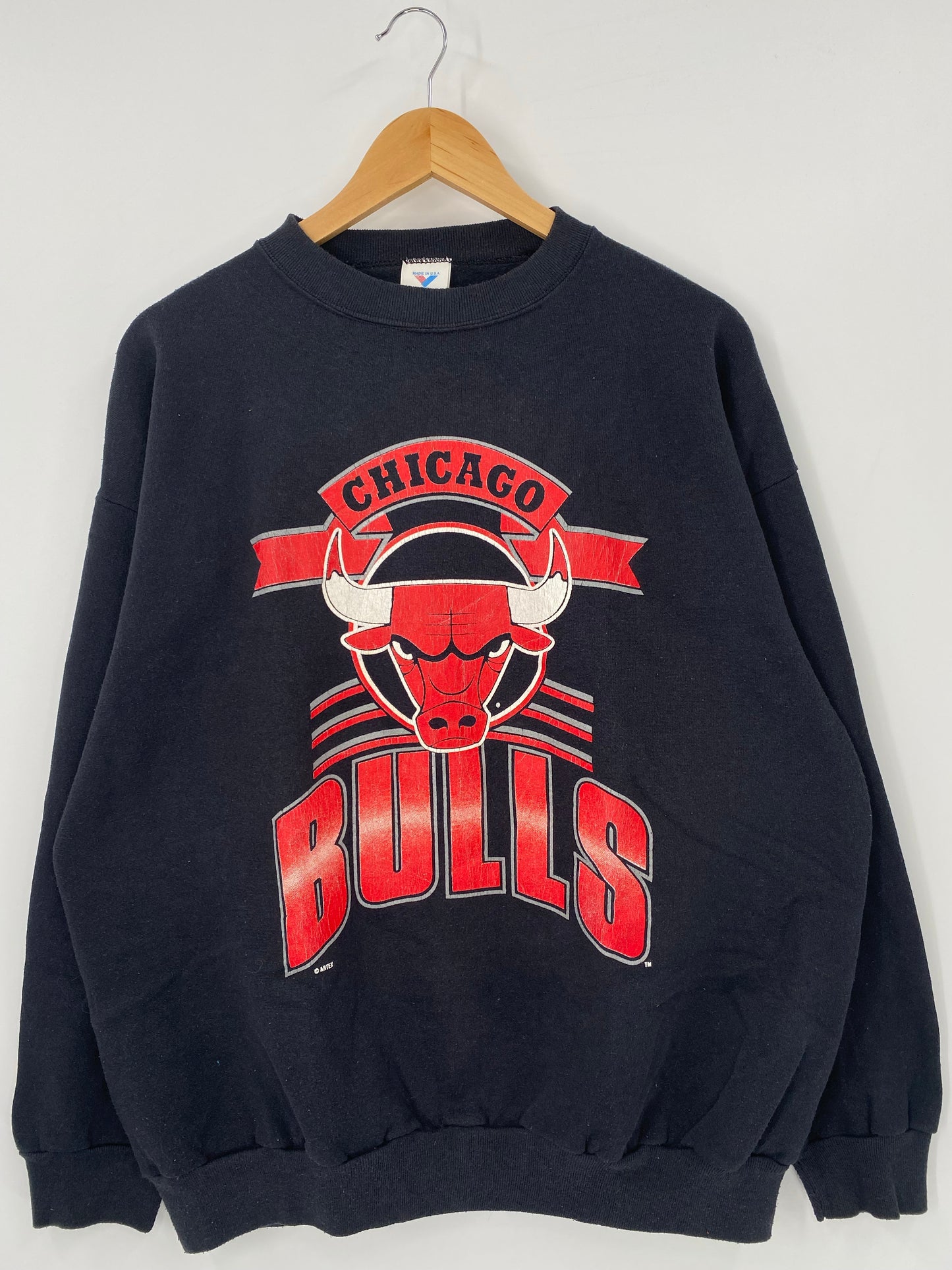 90’s CHICAGO BULLS Made in USA Size XL Vintage NBA Sweat shirt / K4880