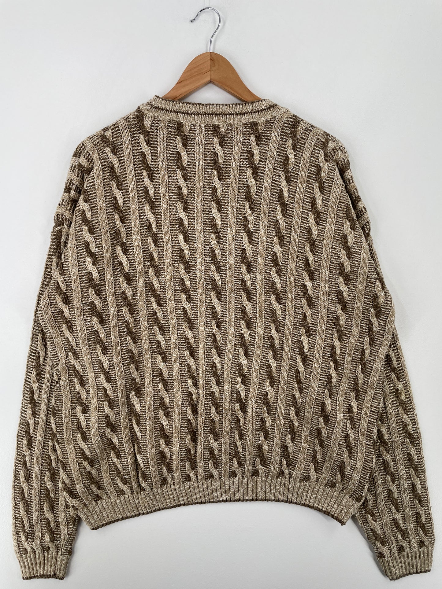 Vintage 3D COOGI- Style Made in USA Size XL Knit Sweater / A8943