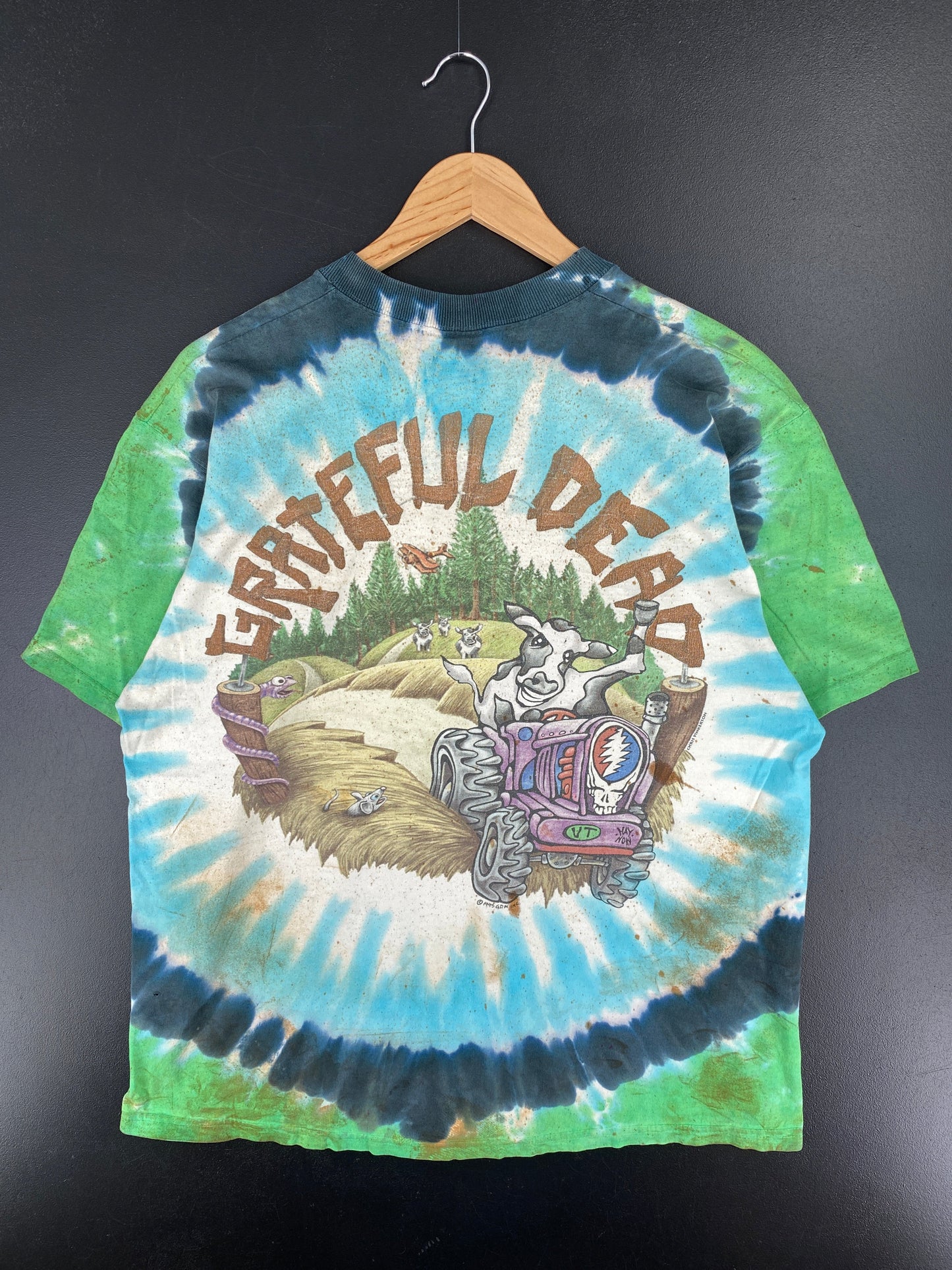 .1995 LIQUID BLUE x GRATEFUL DEAD Made in USA Size L Vintage Music T-Shirt / E5375T