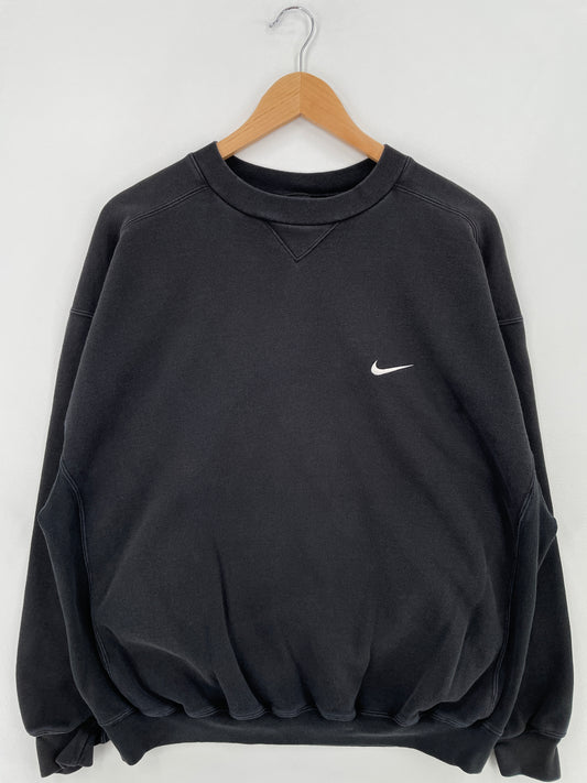 00’ NIKE MINI SWOOSH Size L Vintage Sweat-shirt / E1126