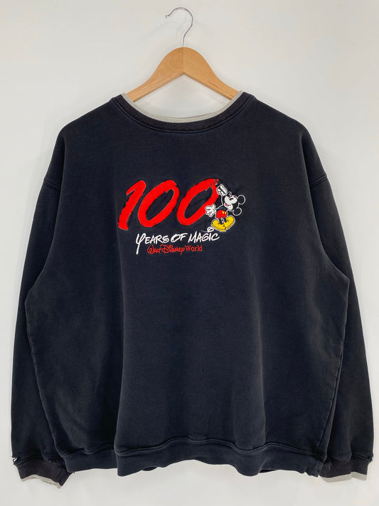 00’ WALT DISNEY WORLD MICKEY Size L Vintage Sweat-shirt / E1146