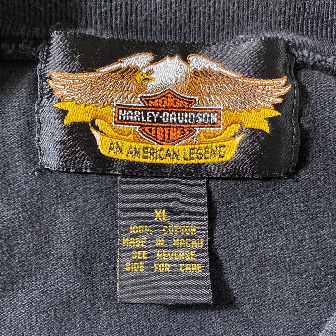 00' HARLEY DAVIDSON Size XL Vintage Long Sleeve T-Shirt / E6373S