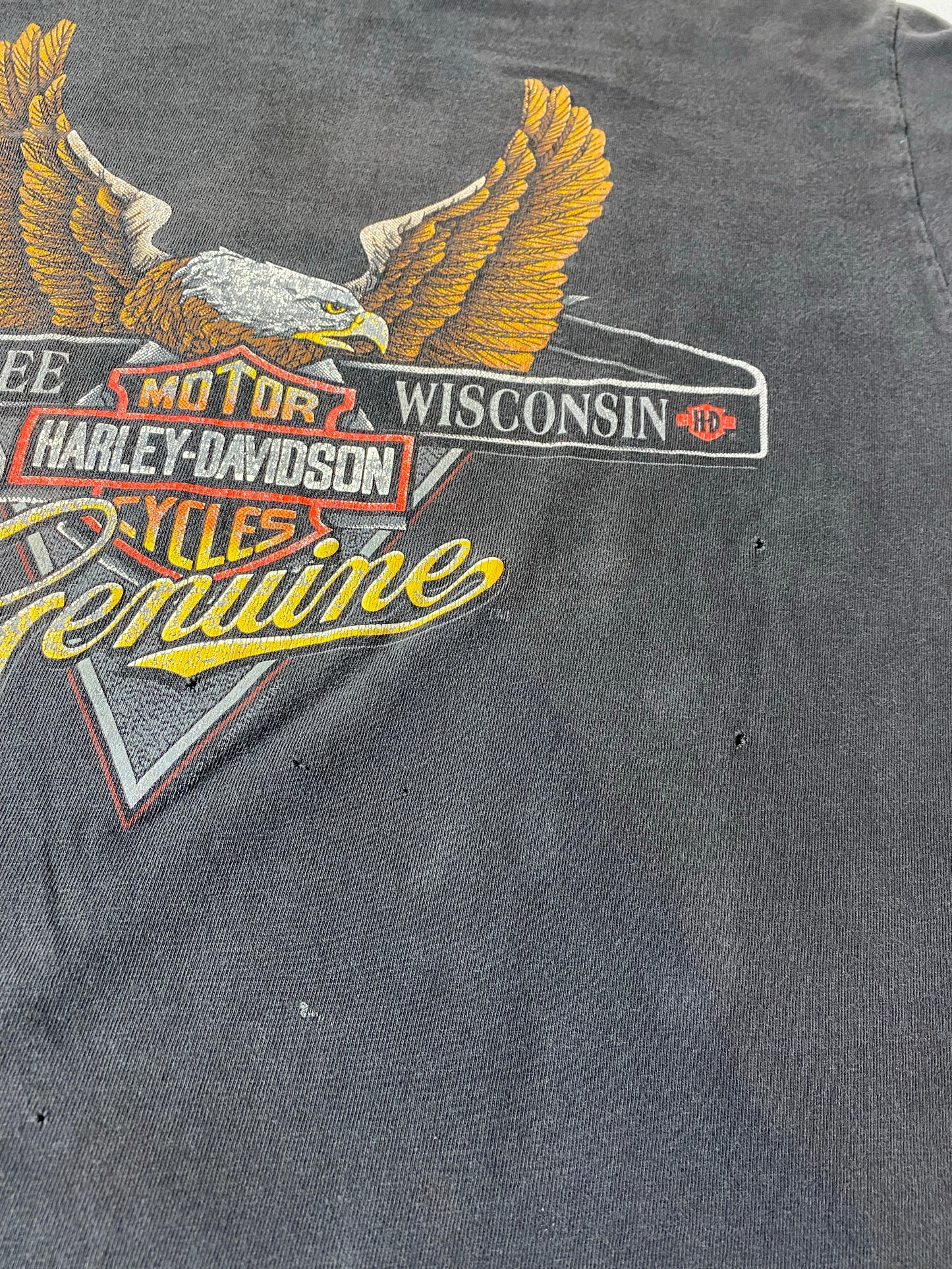 1987 HARLEY DAVIDSON Made in USA Size L Vintage T-Shirt / K4313