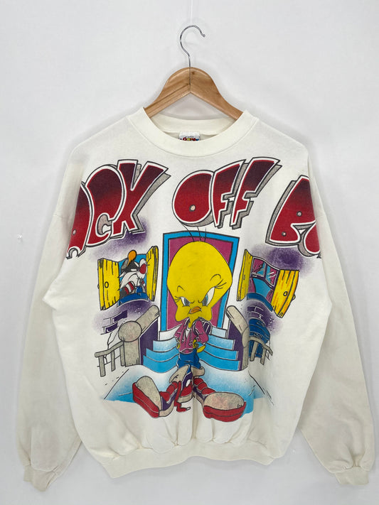 90’s Tweety Looney Tunes Size XXL Vintage Sweat-shirt  / 5998