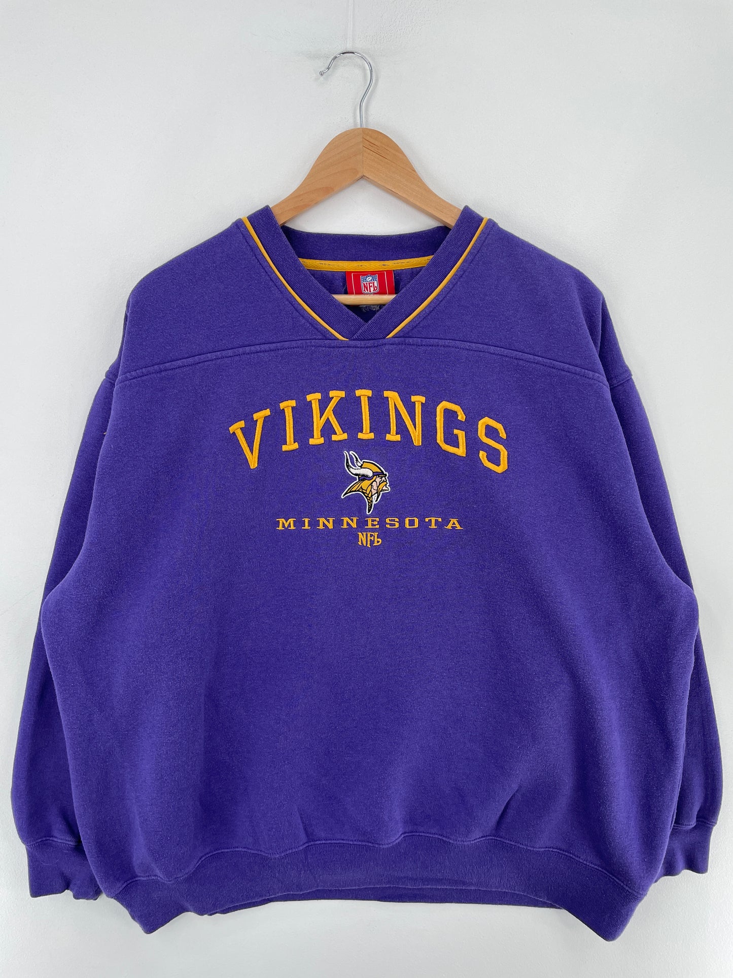 Vintage MINNESOTA VIKINGS Size Approx.XL Vintage NFL Sweat-shirt / E3287S