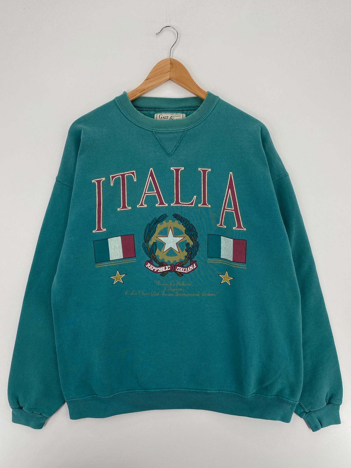 90’s ITALIA Made in USA Size L Vintage Sweat-Shirt / A4945