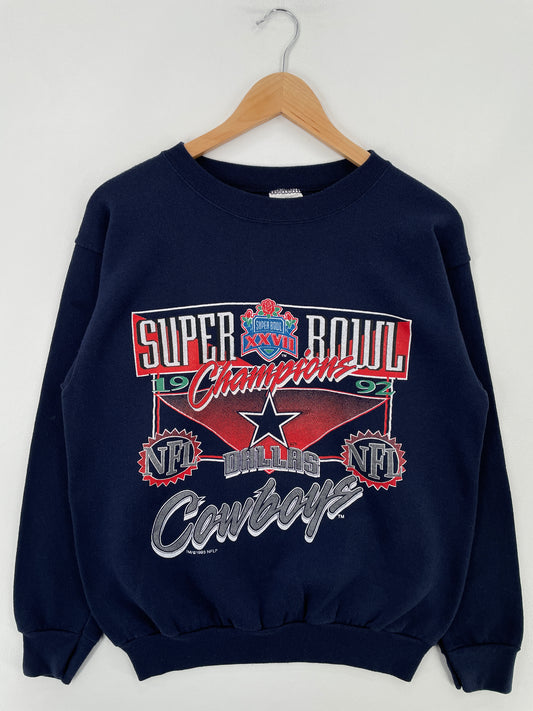 1992 DALLAS COWBOYS Made in USA Size L Vintage NFL Sweat-Shirt / E3784S