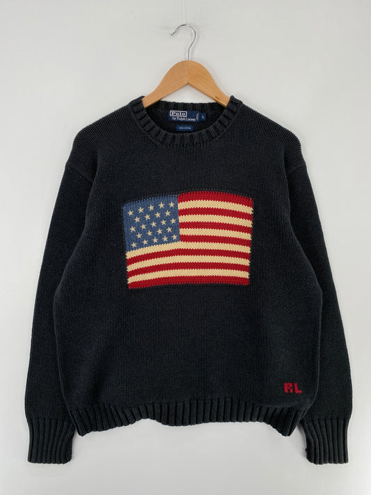 90’s POLO RALPH LAUREN Size L Knit Sweater / E5213K