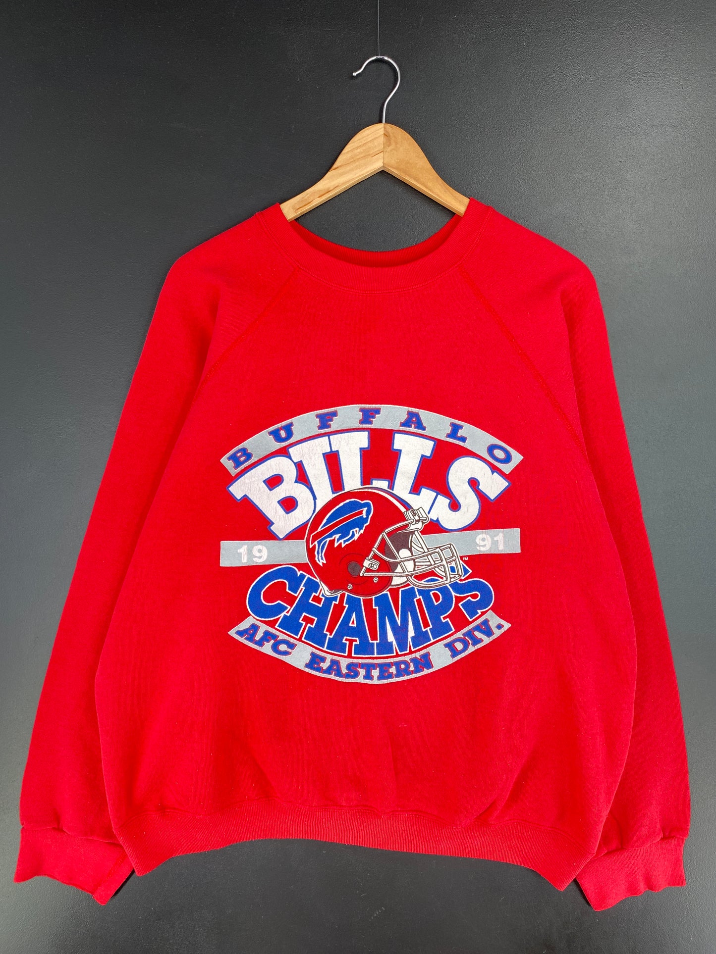 1991 BUFFALO BILLS Made in USA Size XXL Vintage NFL Sweat-shirt / A9962