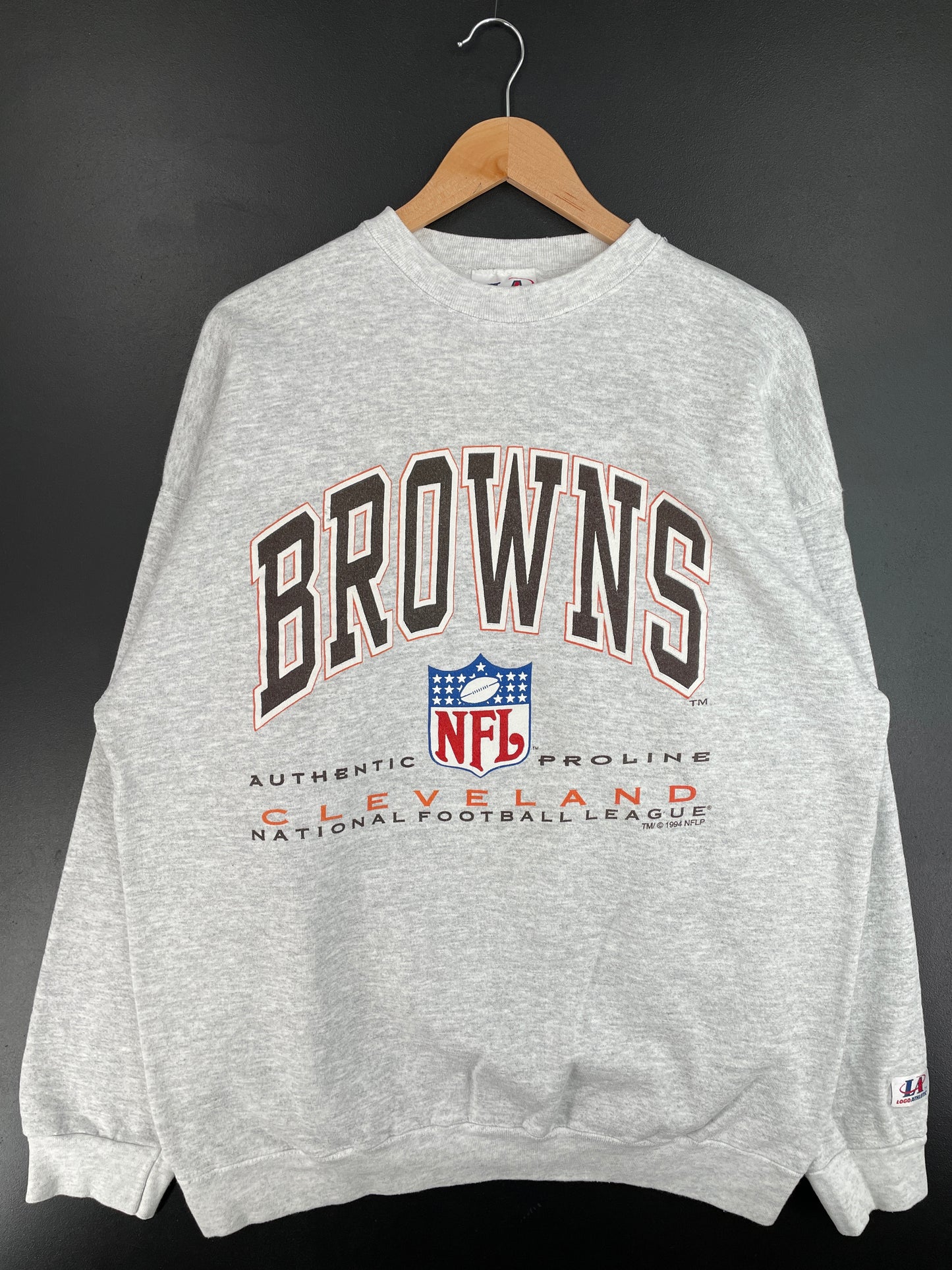 1994 CLEVELAND BROWNS Made in USA Size XL Vintage NFL Sweat-Shirt / E4467S