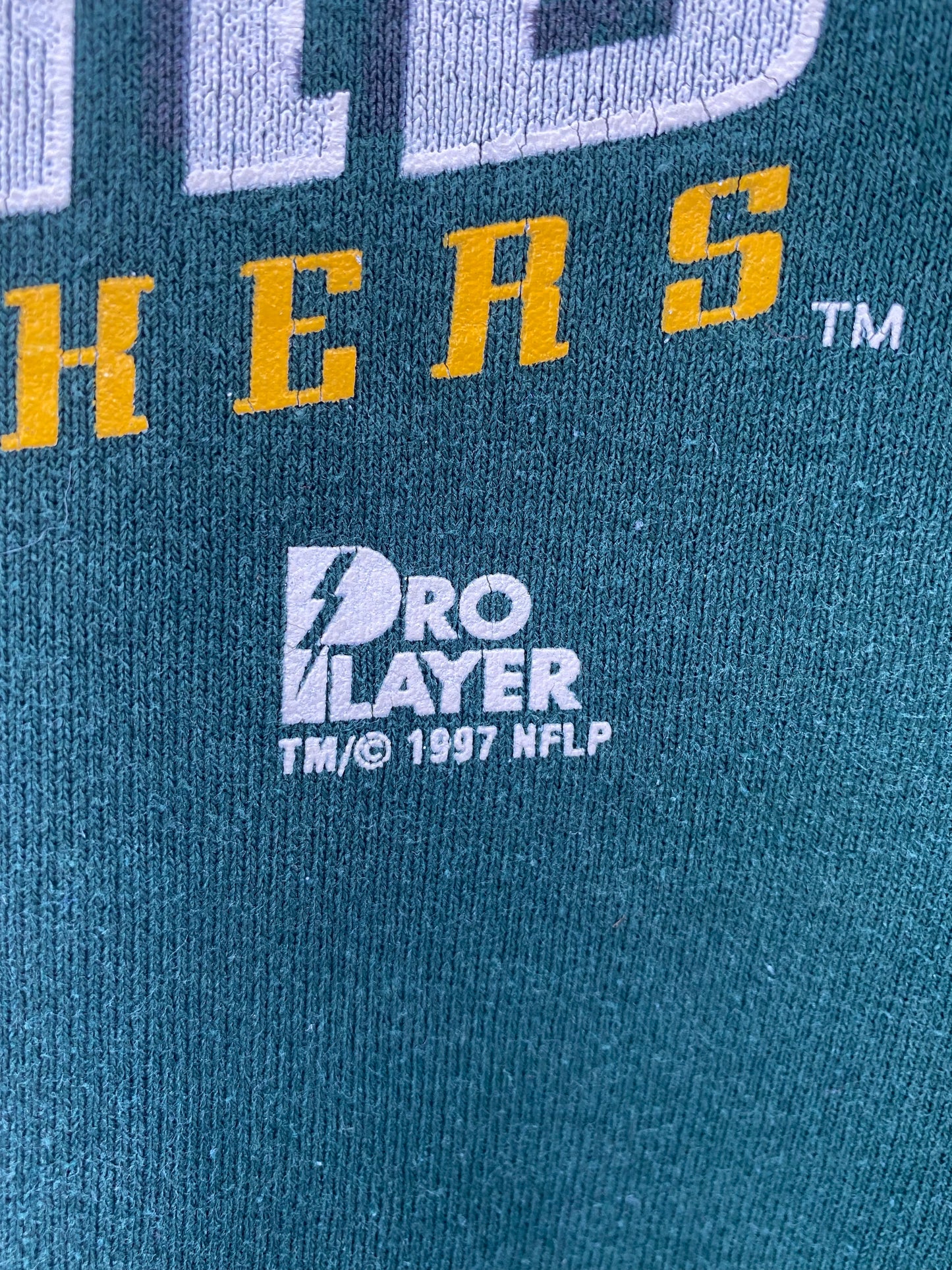 1997' SUPER BOWL GREENBAY PACKERS Made in USA Size L Vintage NFL Sweat-shirt / K5230