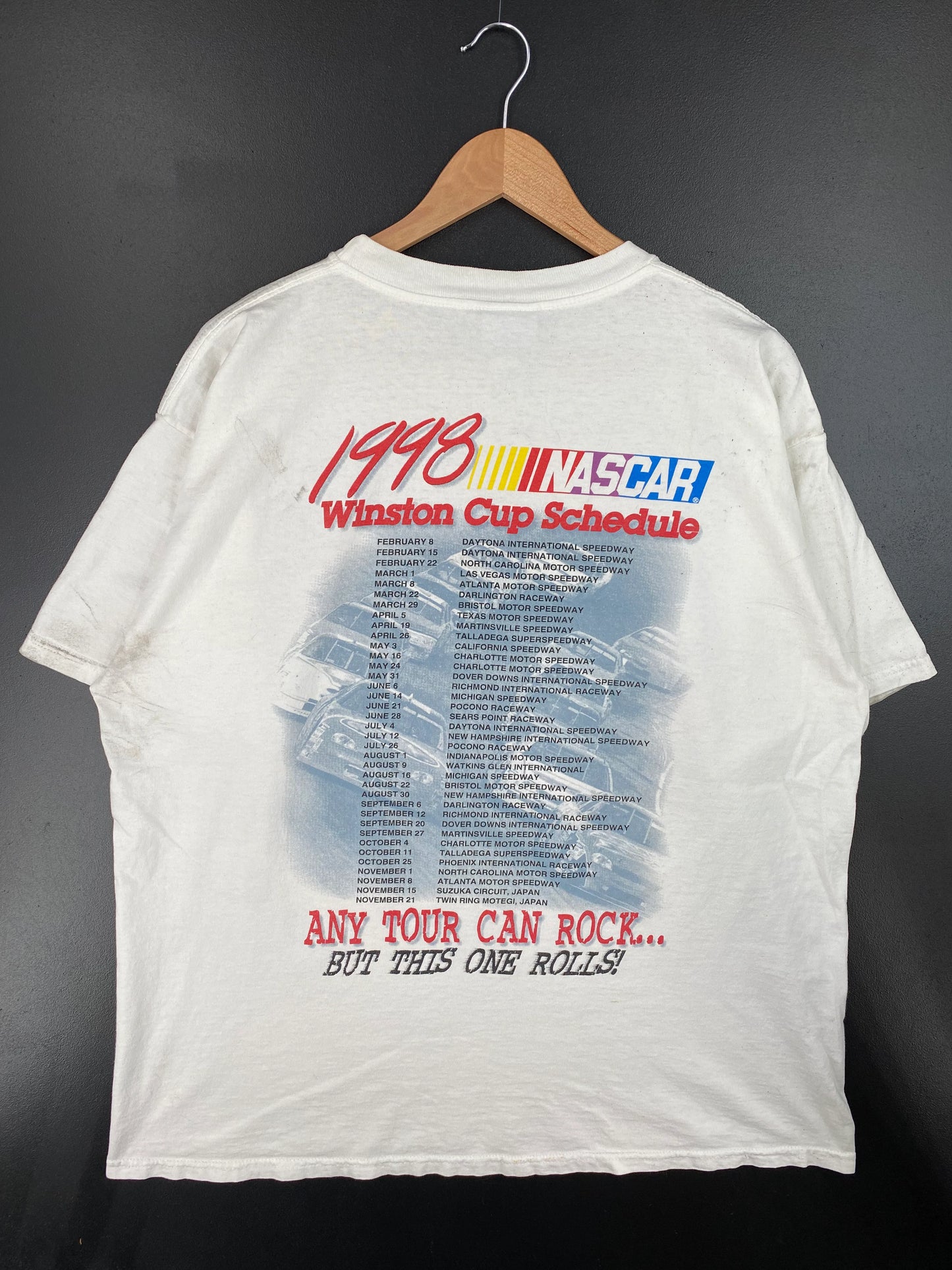 .1998 NASCAR x WISTON CUP Size XL Vintage Racing T-Shirt / E2356T