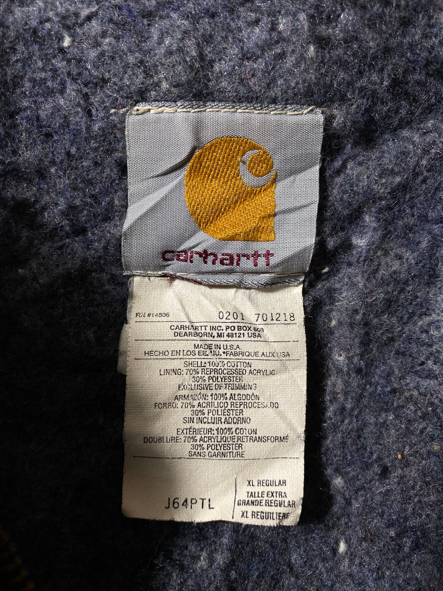 90’s CARHARRT Made in USA Size XL Vintage Jacket/ K7849