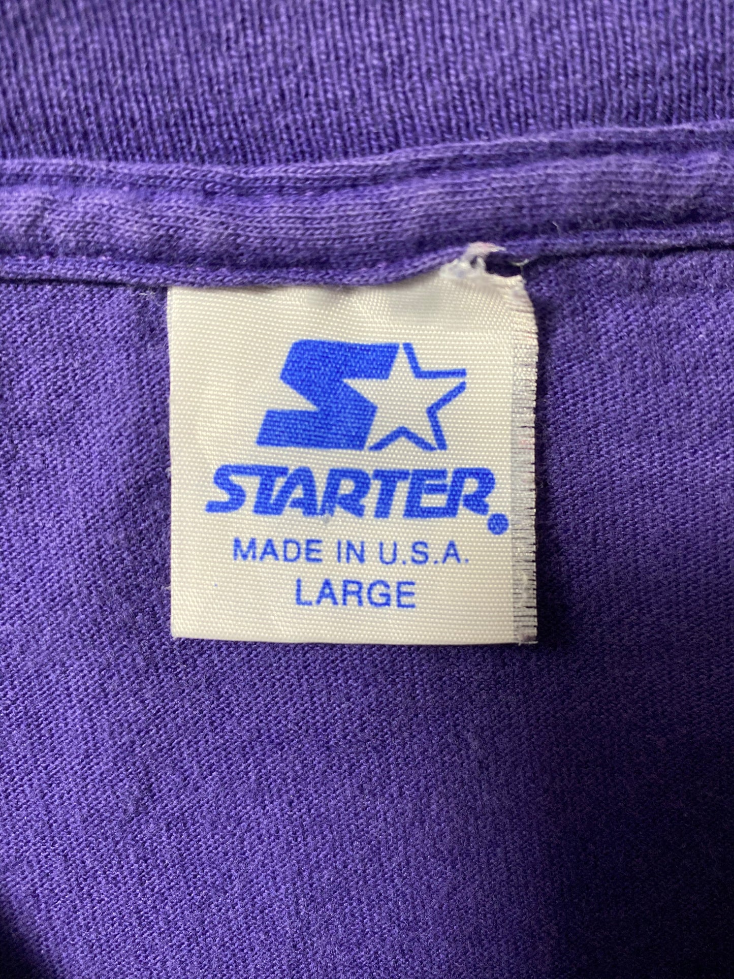 1992 STARTER x MINNESOTA VIKINGS Made in USA Size L Vintage NFL T-shirt / E1647T