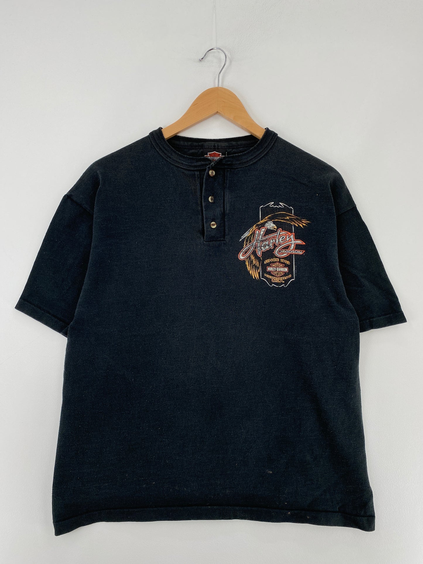 1995 HARLEY DAVIDSON Made in USA Size L Vintage T-Shirt / E2790T