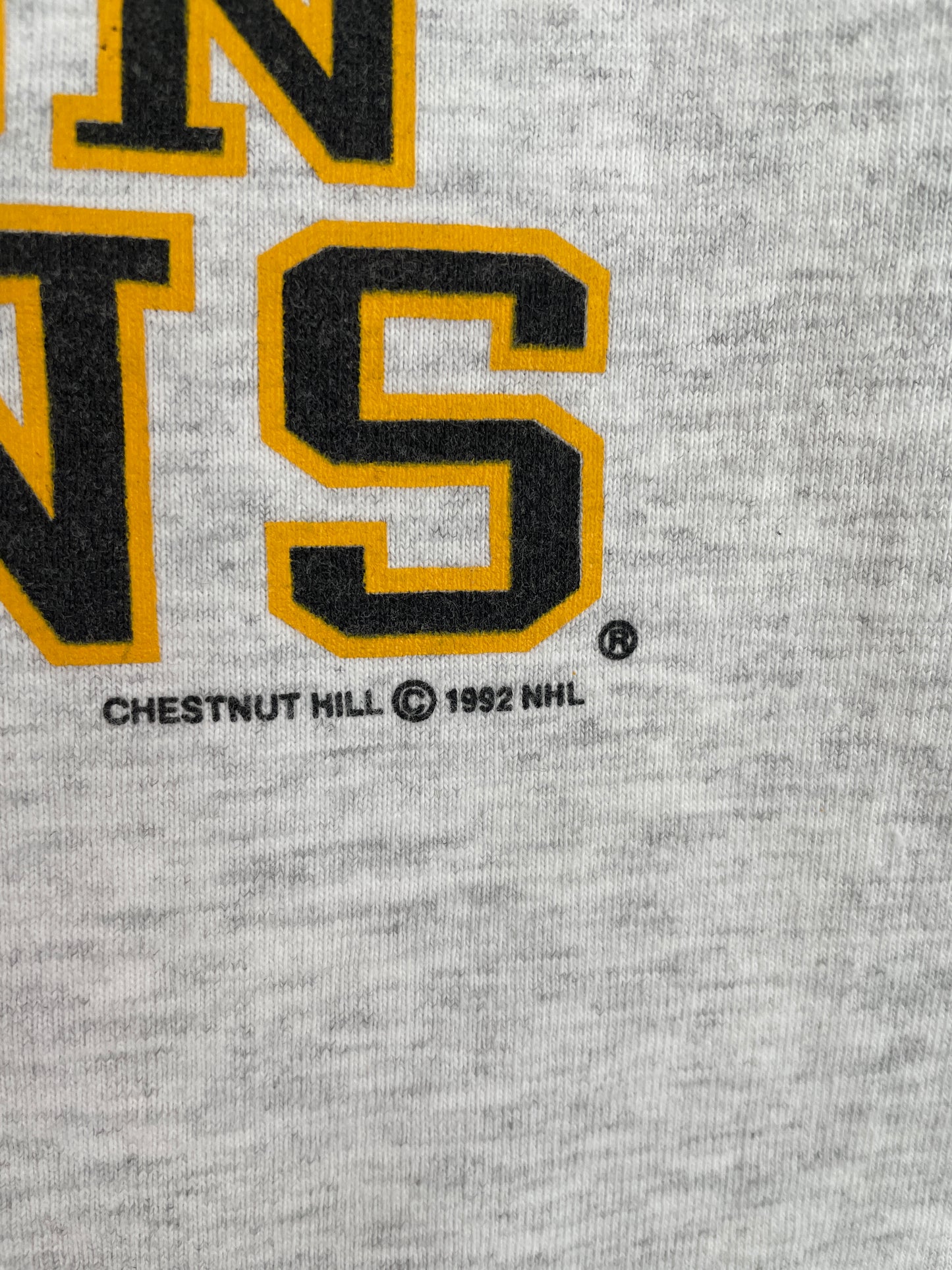 1992 BOSTON BRUINS Made in USA Size M Vintage NHL T-Shirt / E4256T