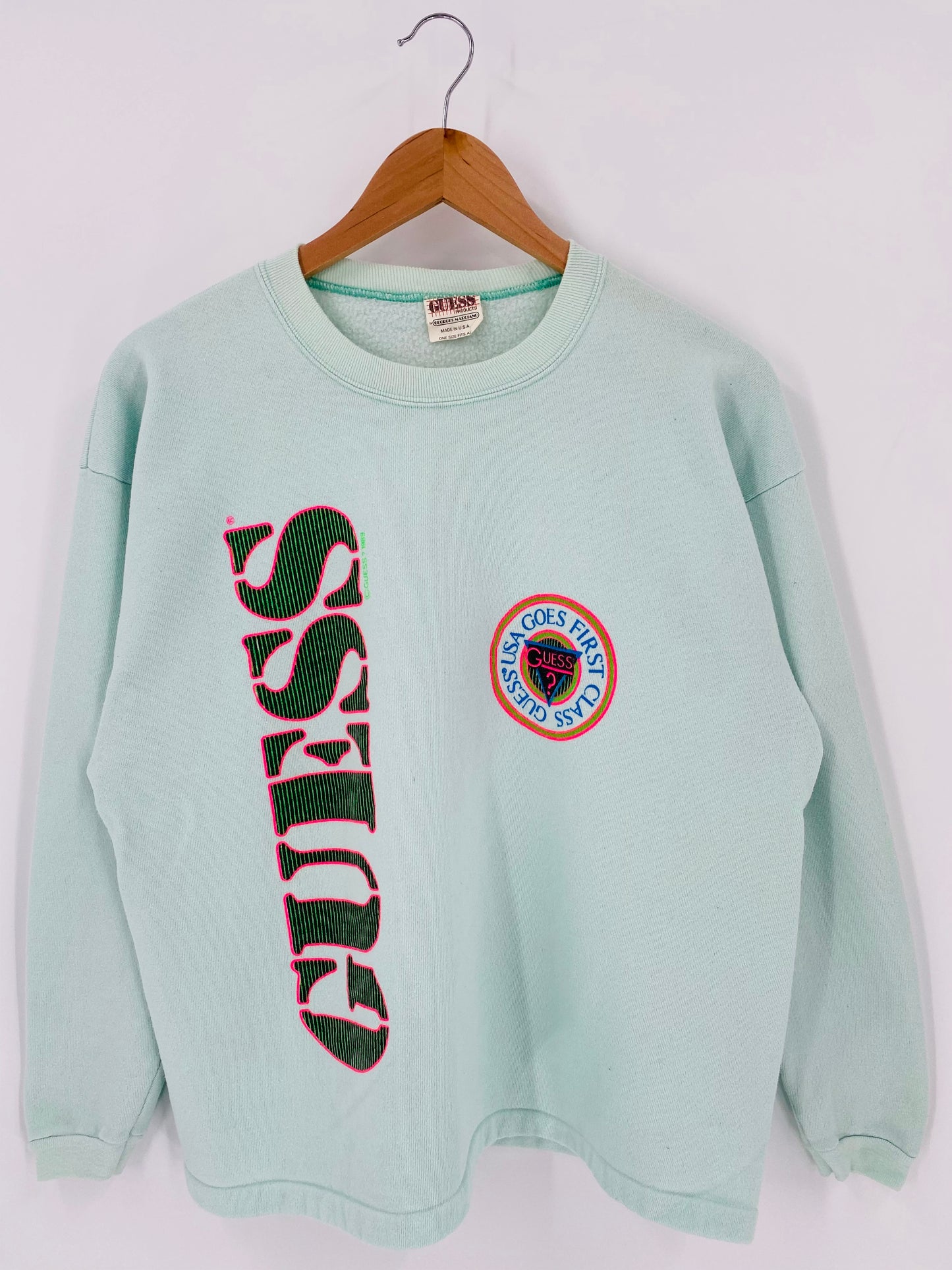 1989 GUESS Made in USA Size L Vintage Sweat-shirt  / K6115