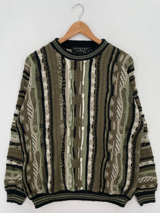 Vintage 3D COOGI- Style Made in USA Size L Knit Sweater / A7959