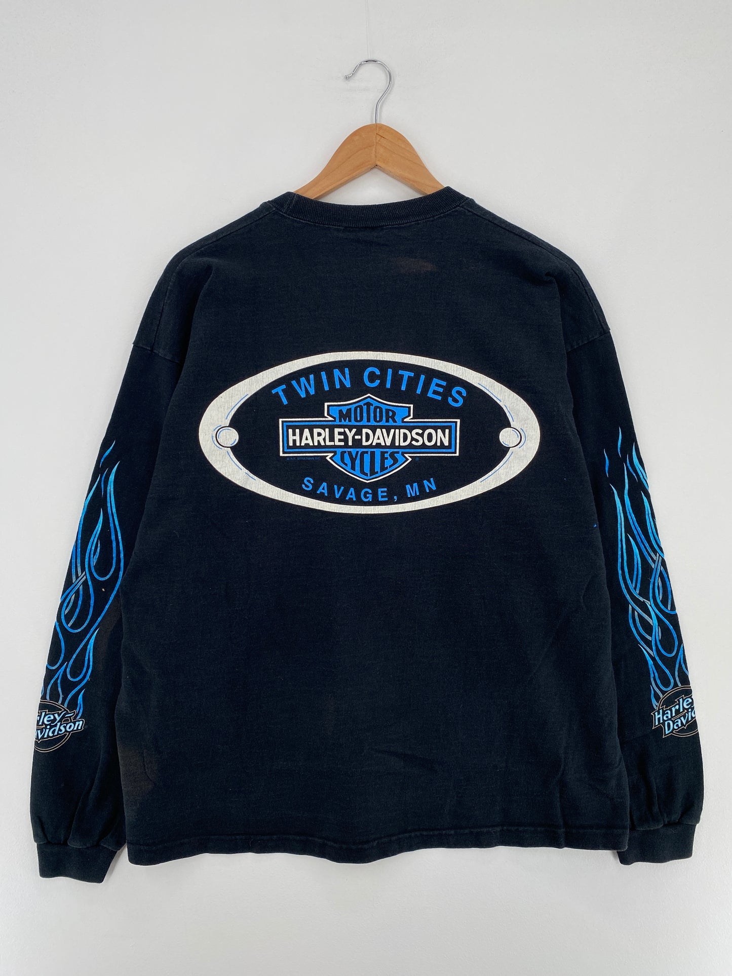 90’s HARLEY DAVIDSON Made in USA Size XL Vintage Long Sleeve T-Shirt / E523