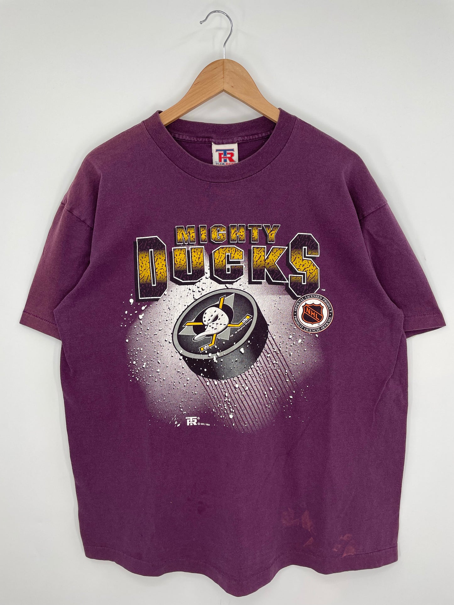 1994 ANAHEIM DUCKS Size L Vintage NHL T-shirt / K9151