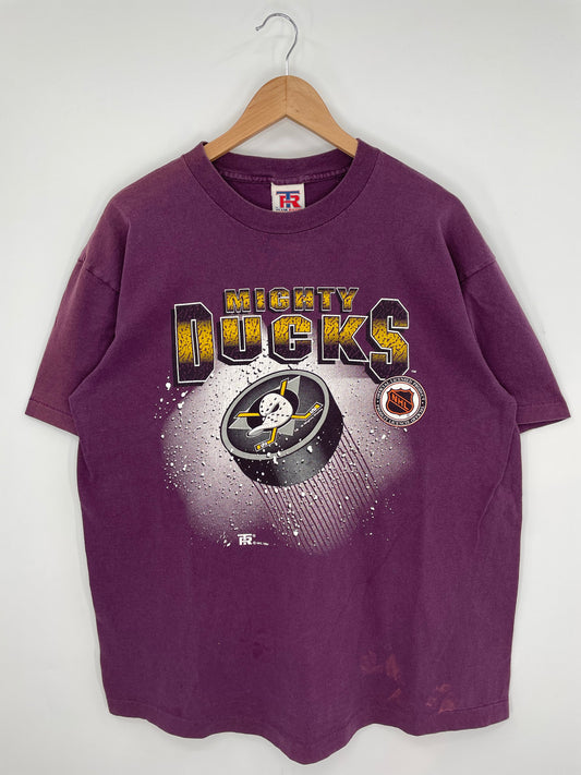 1994 ANAHEIM DUCKS Size L Vintage NHL T-shirt / K9151