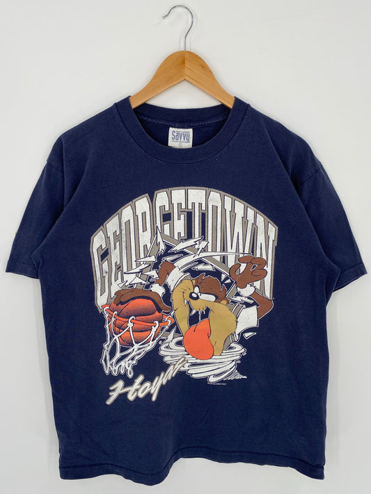 1994 GEOGETOWN HOYAS Made in USA Size L Vintage T-Shirt / K7525
