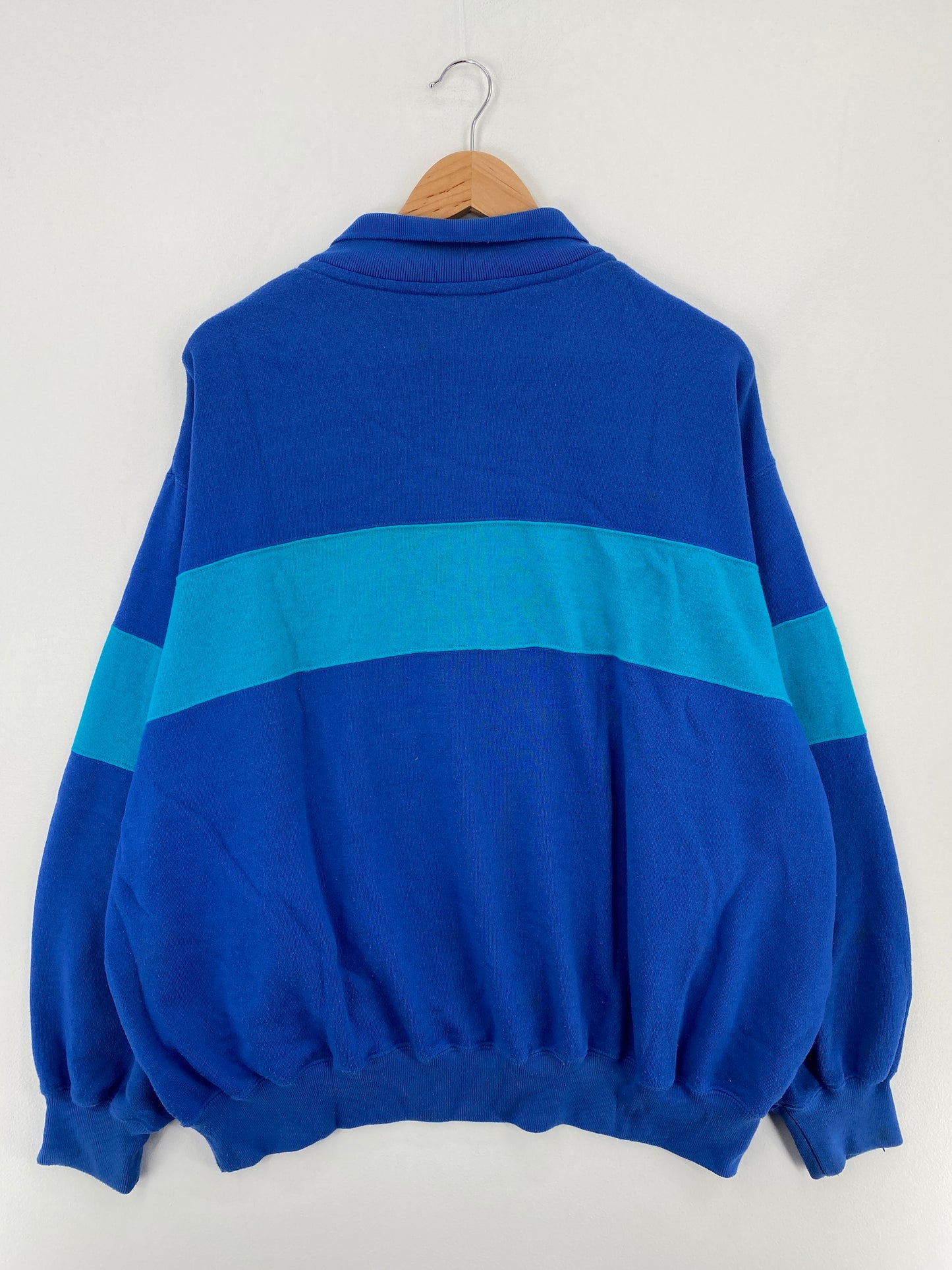 90’s NIKE Silver Tag Size No Tag (Approx.XL-XXL) Vintage Button Down Sweat-shirt / A9885