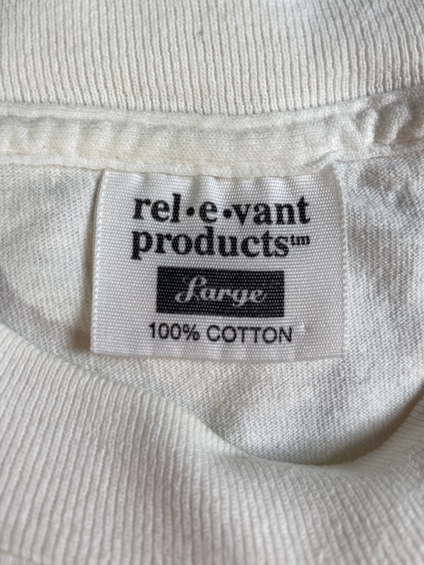 1995 RELEVANT PRODUCTS GARDENING TOOLS Made in USA Size L Vintage T-Shirt / E6308T