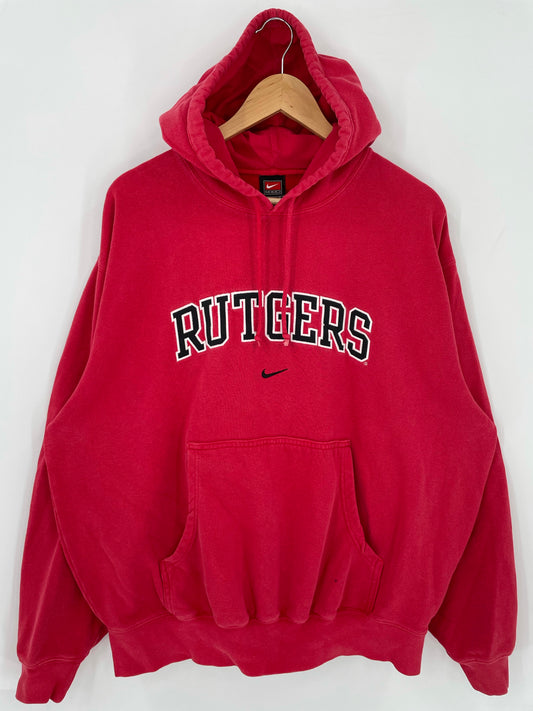 00's NIKE RUTGERS UNIVERSITY Size L Vintage Hoodie Sweat shirt / K5349