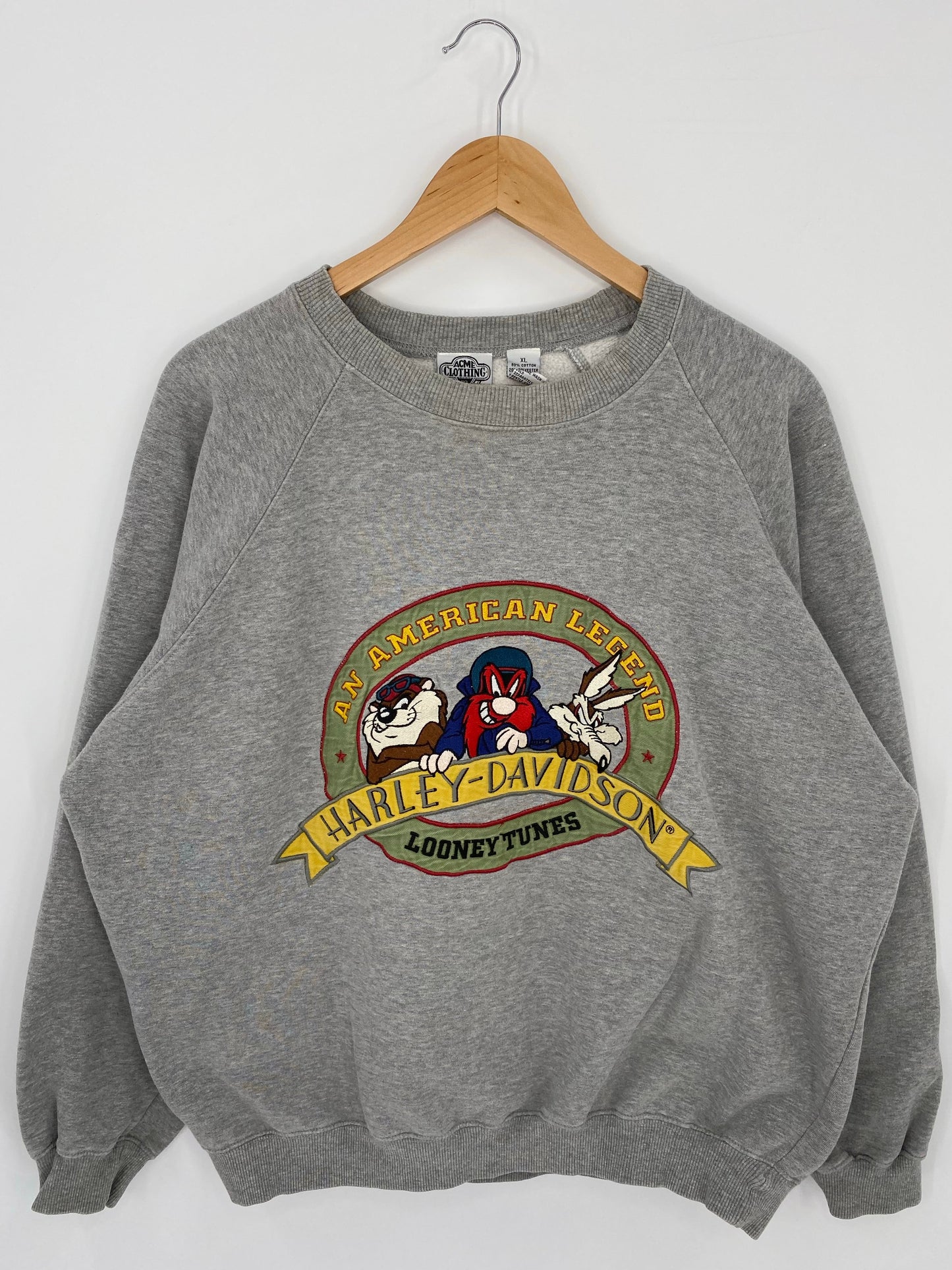 1993 LOONEY TUNES x HARLEY DAVIDSON Size XL Vintage Sweat-shirt / A8497