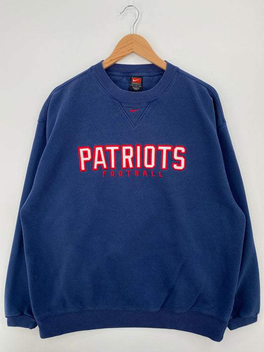 00' NIKE x NEW ENGLAND PATRIOTS Size L Vintage NFL Sweat-Shirt / A8234