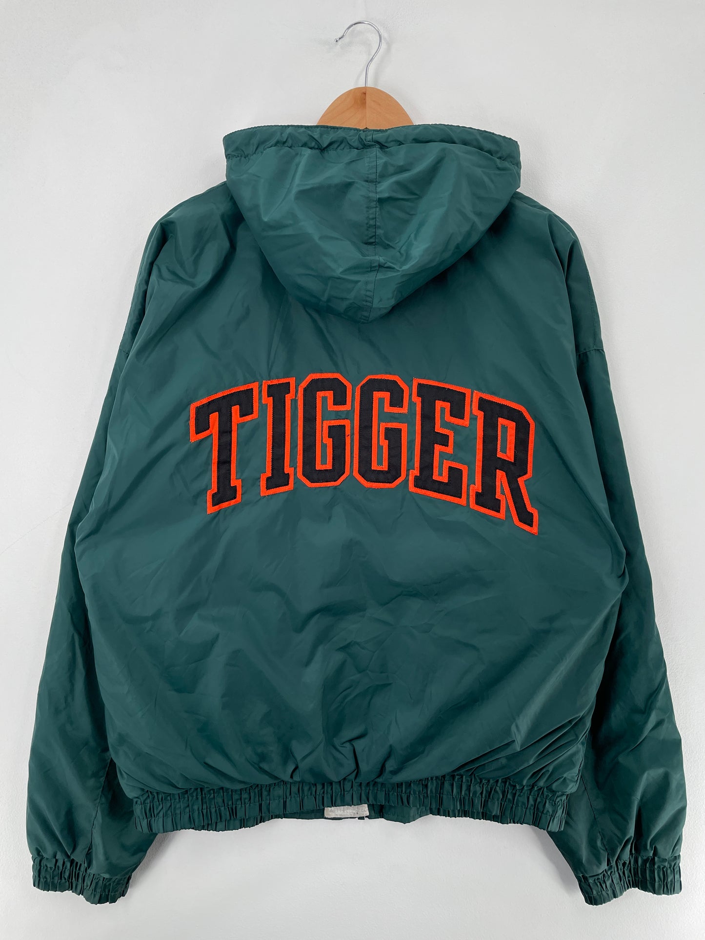 00' DISNEY TIGGER Size XL Sweat Inside Nylon Jacket / E2525J