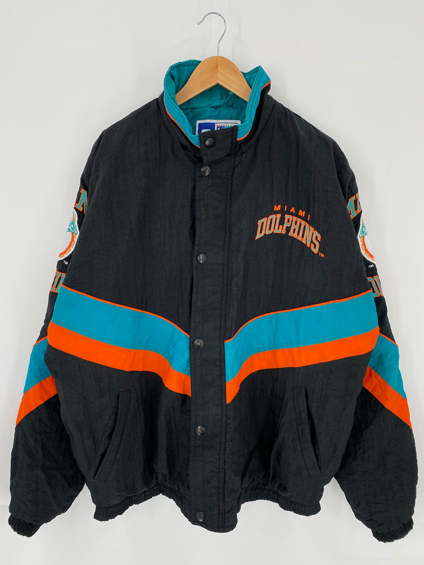 90's STARTER MIAMI DOLPHINS Size XL Vintage NFL Nylon Jacket / K5626