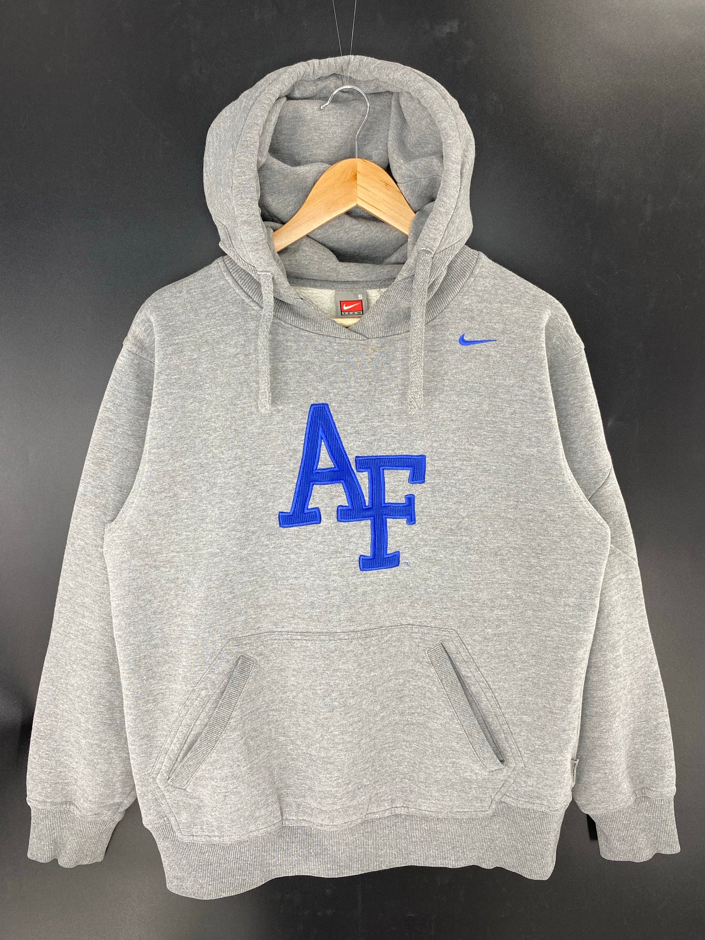00' NIKE AIR FORCE Size S Vintage Hoodie Sweat-Shirt / K8539
