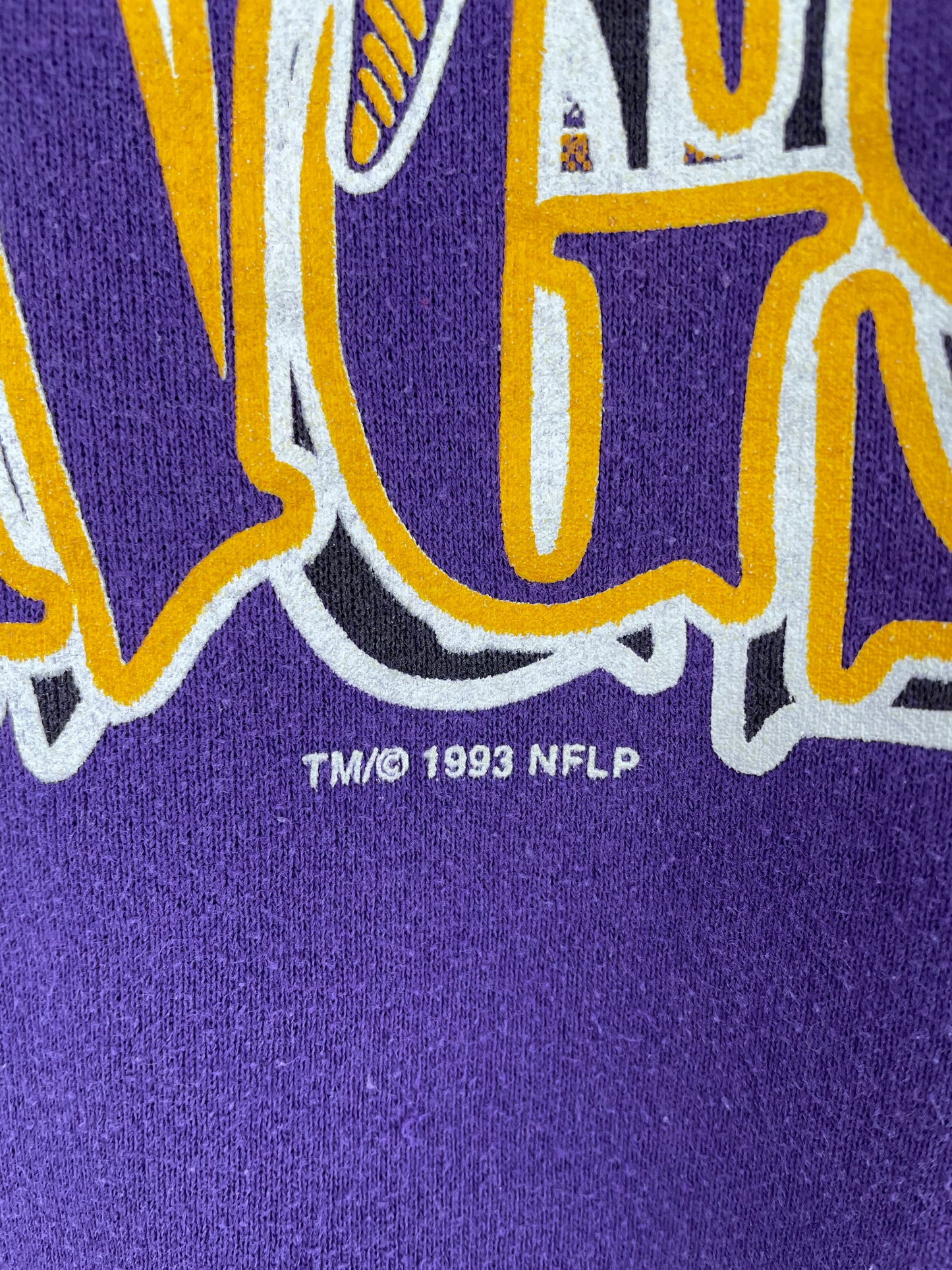 1993 MINNESOTA VIKINGS Made in USA Size XL Vintage NFL Sweat-shirt / A864