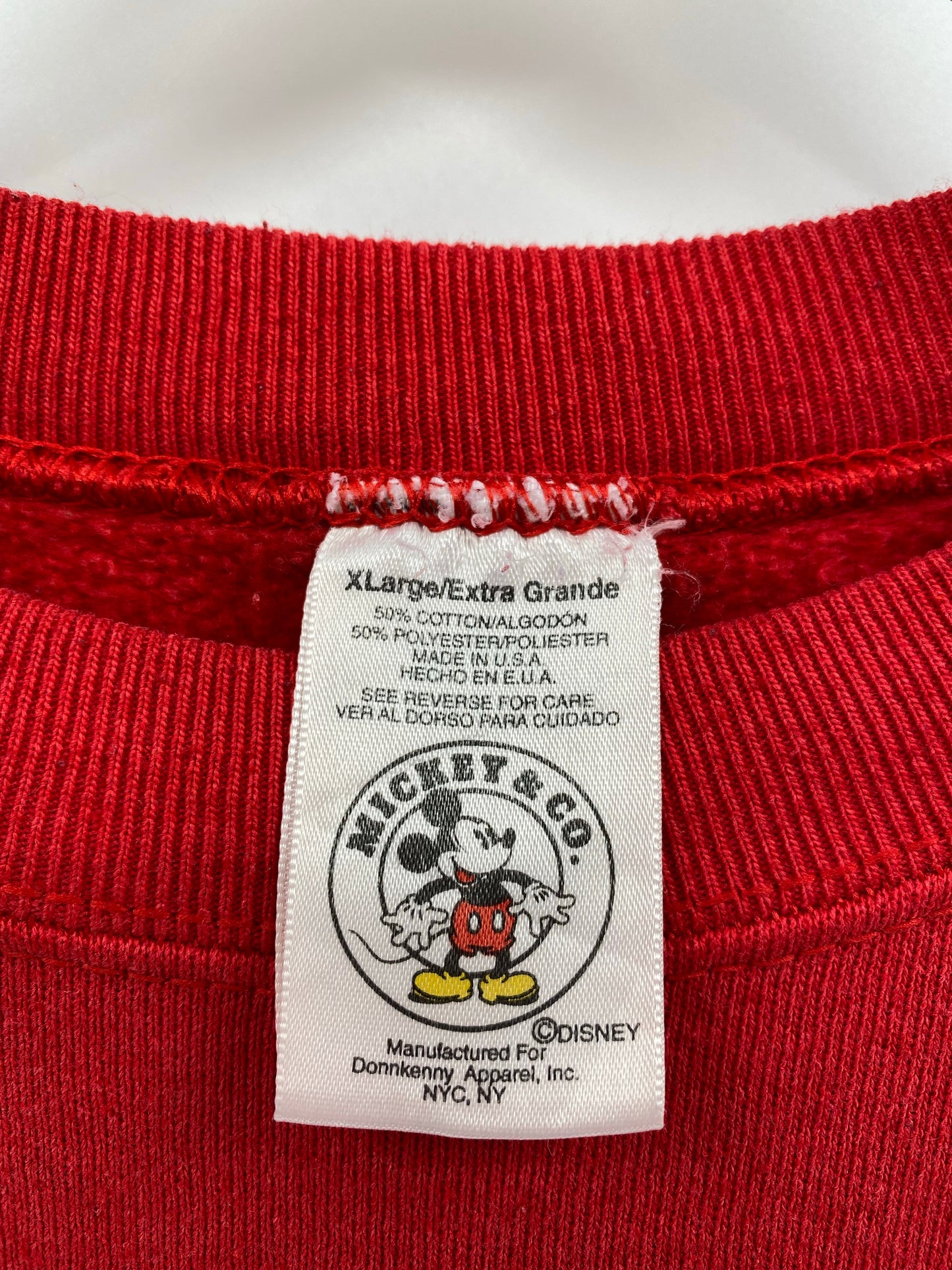 90's DISNEY MICKEY Made in USA Size XL Vintage Sweat-shirt / K6445