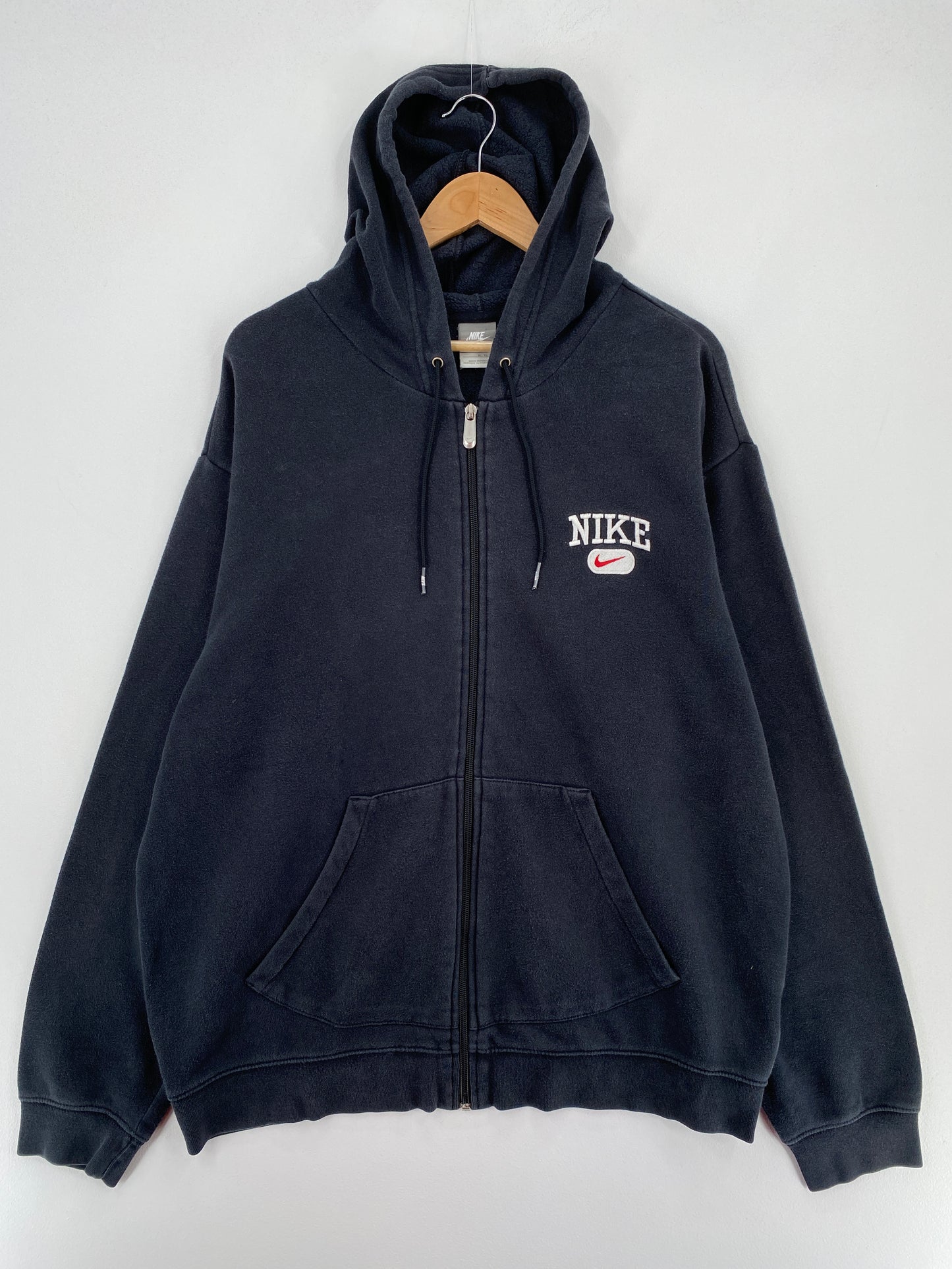 00' NIKE Size XL Vintage Zip Up Hoodie Sweat-Shirt / E2190S
