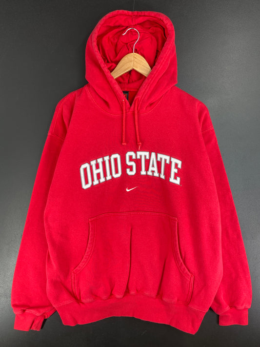 00' NIKE x OHIO STATE Size L Vintage College Hoodie Sweat-shirt / E1705S