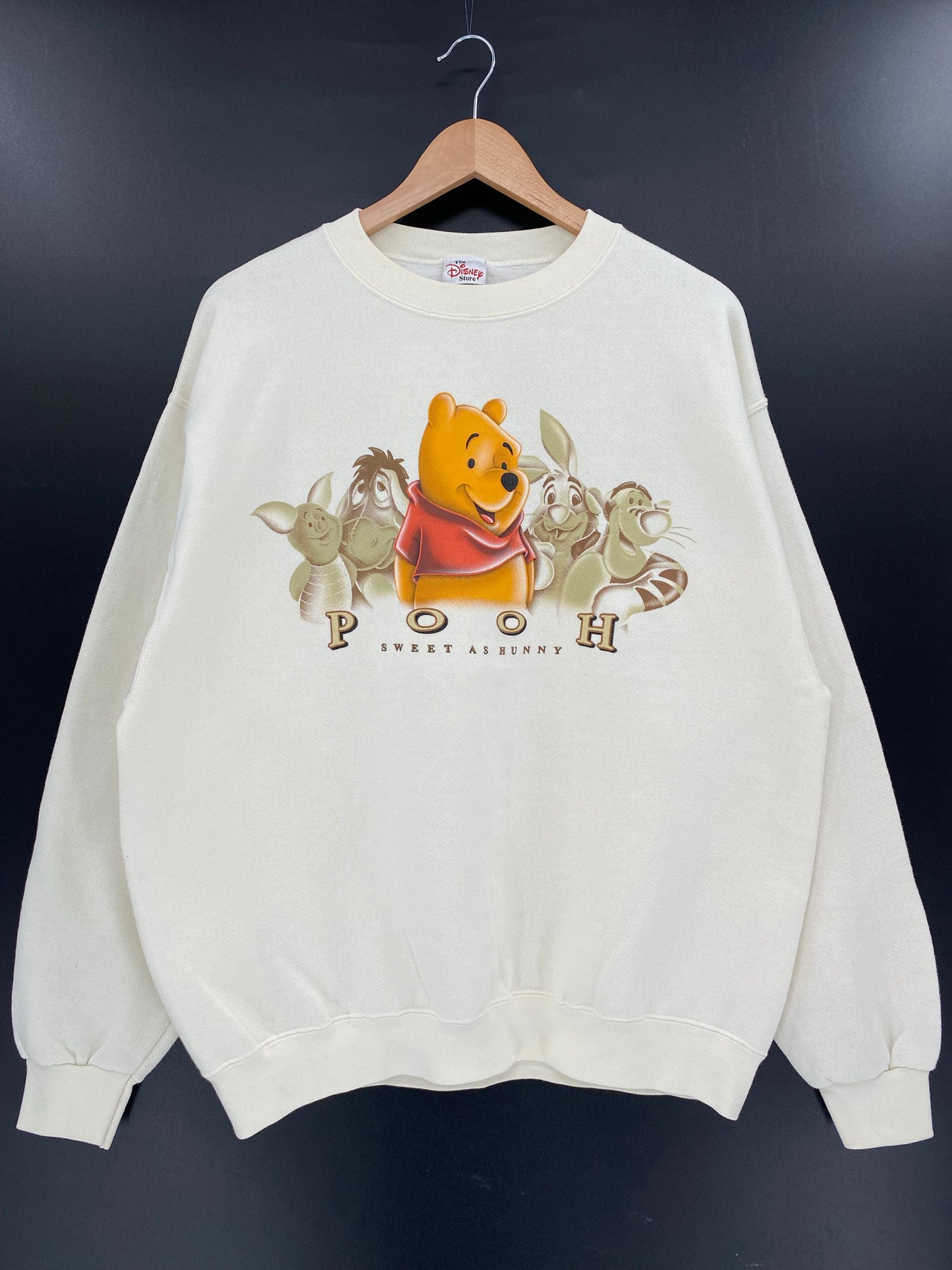 00’ DISNEY POOH Made in USA Size L Vintage Sweat-Shirt /k5430