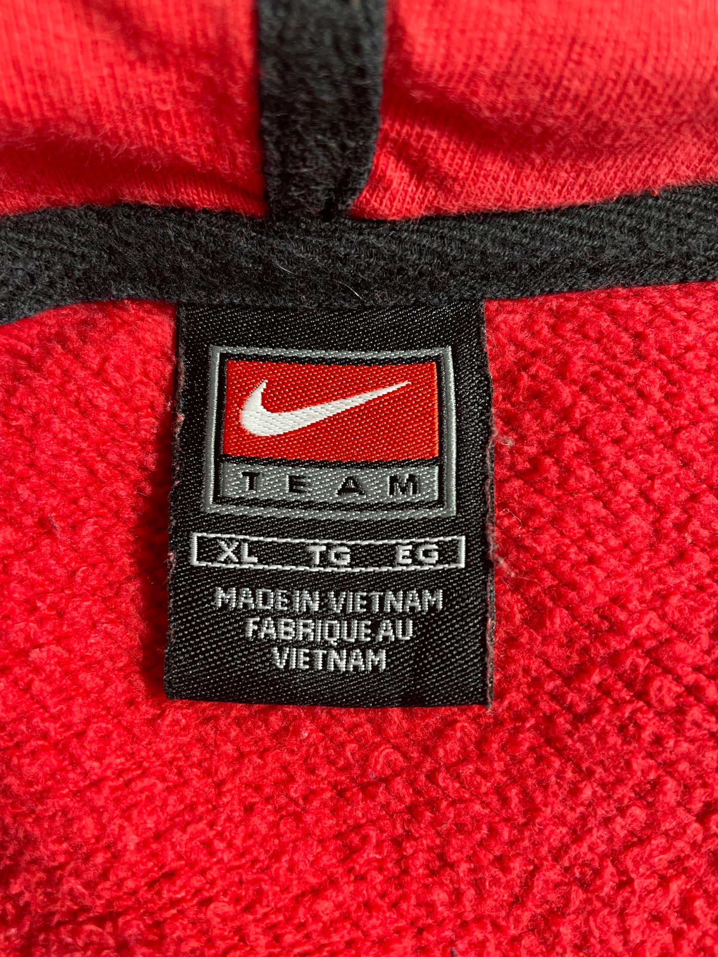 00' NIKE WISCONSIN BADGERS Size XL Vintage Hoodie Sweat-Shirt / K5148