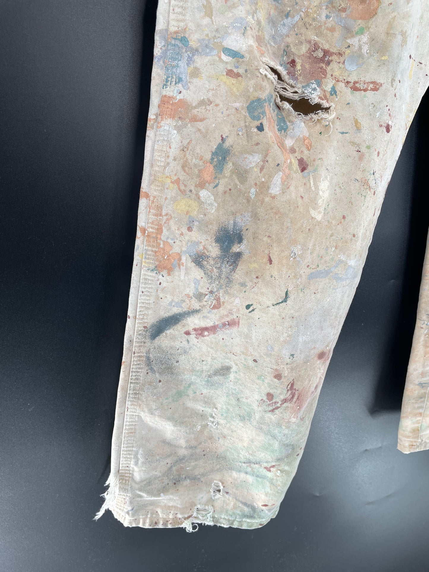 Vintage DICKIES SHERWIN WILLIAMS Splatter Paint Size W34xL27.5 Painter Pants / E4617P