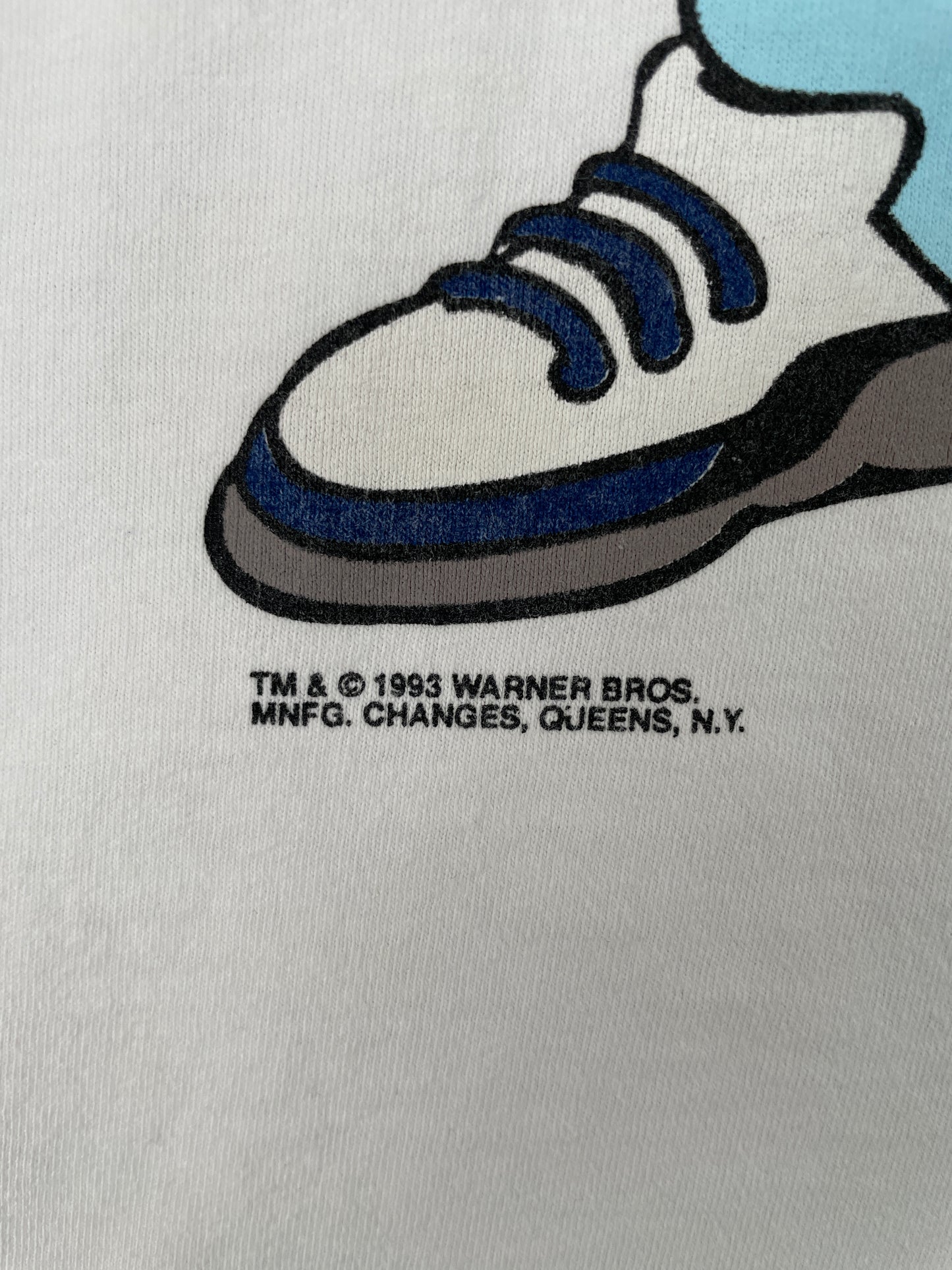 1993 LOONEY TUNES x GRORGETOWN HOYAS Made in USA Size XL Vintage College T-Shirt / A7799