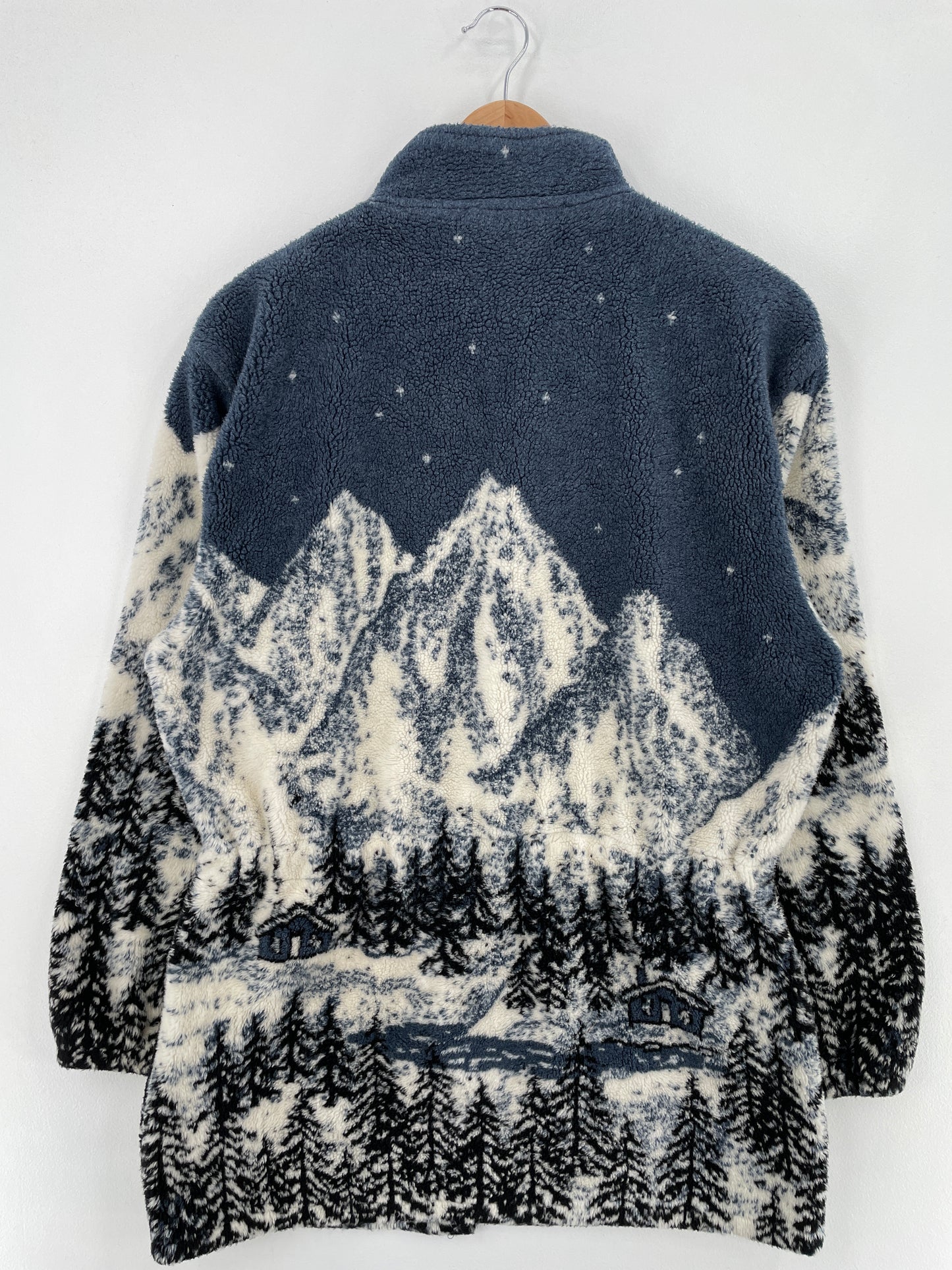 Vintage BLACK MOUNTAIN Size Ladies.M Zip Up Fleece Jacket / E819