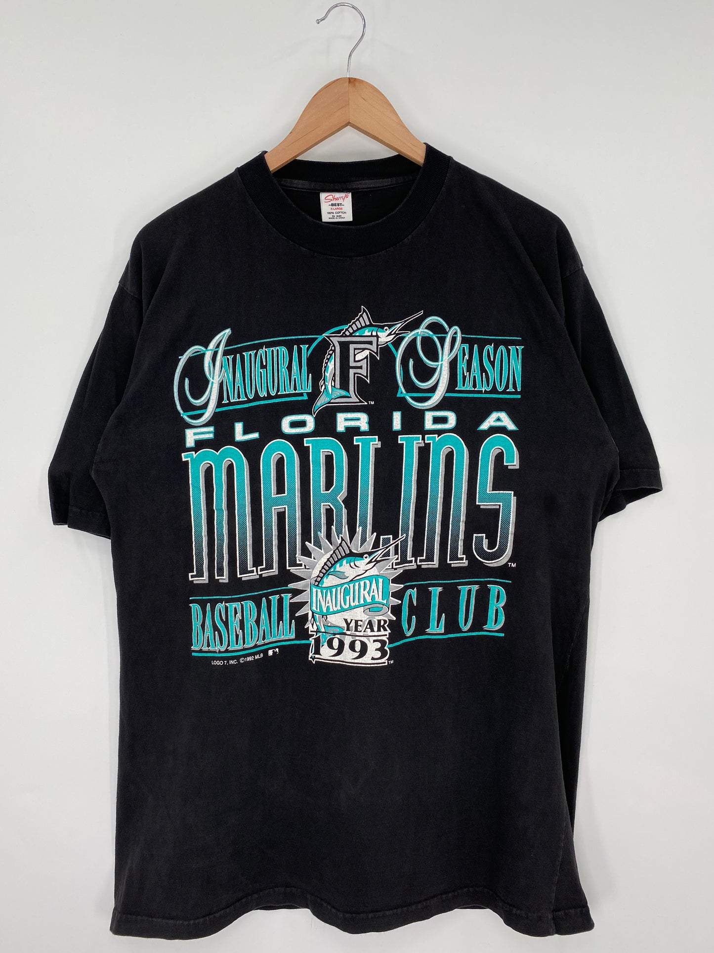 1992 FLORIDA MARLINS Size XL Vintage MLB T-shirt / K9758