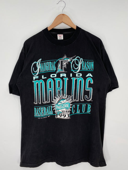 1992 FLORIDA MARLINS Size XL Vintage MLB T-shirt / K9758