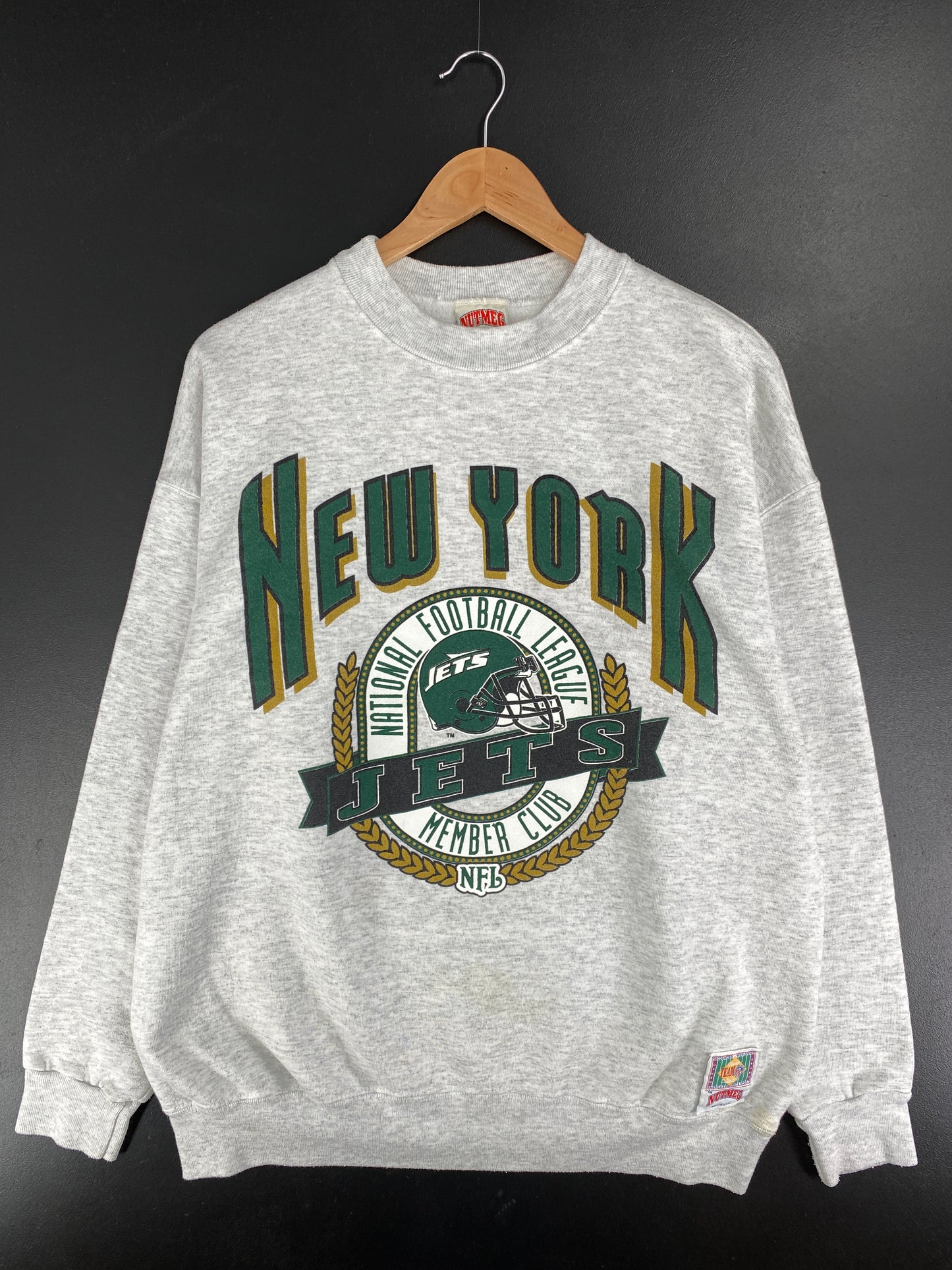 90's NEW YORK JETS Made in USA Size XL Vintage NFL Sweat-shirt / E2224S