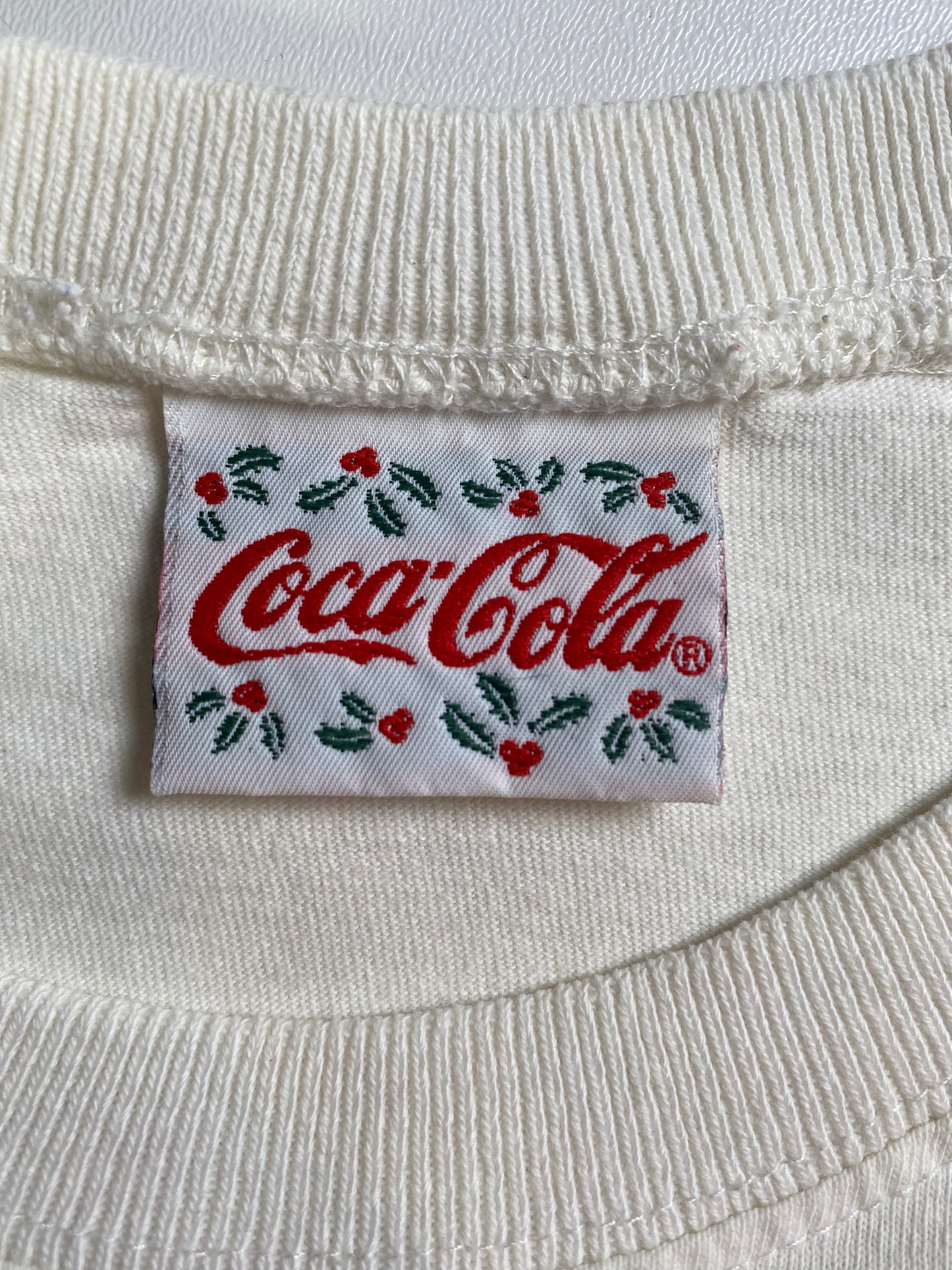 1992 COCA COLA STAND UP SANTA Made in USA Size XL Vintage T-Shirt / A2215