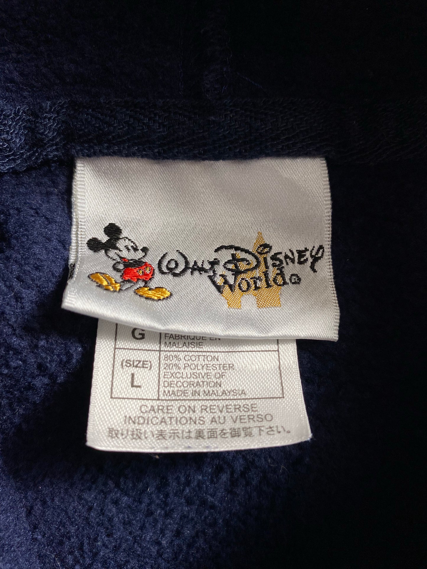 00’ DISNEY MICKEY Size L Vintage Hoodie Sweat-Shirt / K6131
