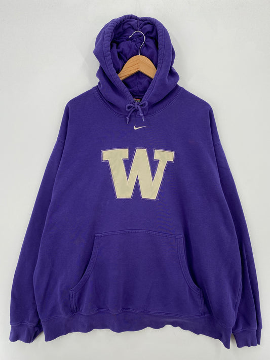 00' NIKE x UNIVERSITY OF WASHINGTON Size XXL Vintage College Hoodie Sweat-shirt / A7511